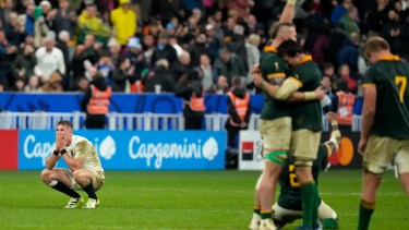 Sudáfrica superó a Inglaterra y jugará la final de Mundial de rugby. (AP Photo/Pavel Golovkin)