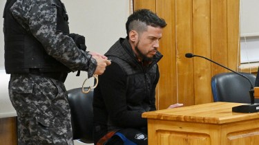 Marcos Graf pidió perdon a la madre de la víctima y dijo que no lo conocía. Se declaró responsable del crimen de Antonio Luengo en Bariloche. Foto: Chino Leiva