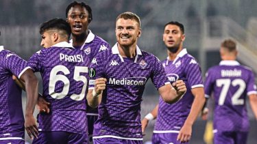 Beltrán metió sus dos primeros goles en Fiorentina.