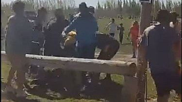El hecho ocurrió este sábado en el predio La Masía. Foto: Screenshot.