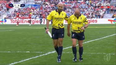 Jaco Peyper fue reemplazado a los 15 minutos del encuentro entre Los Pumas y Gales. 