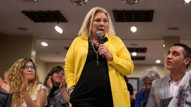Elisa Carrió, líder de la Coalición Cívica. 