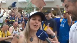 VIDEO | Renunció a su trabajo para ir a ver Boca vs Palmeiras y le dejó un saludo a su exjefa: «Griselda&#8230;»