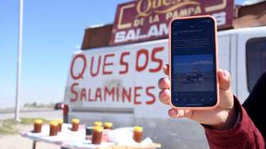 El dueño de Mercado Pago puso la foto del puesto como foto de perfil en sus redes. Foto: Matías Subat, 