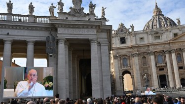 El Papa Francisco durante el recitado dominical del Ángelus.
