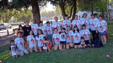 La marcha se realizó esta tarde en cercanía de los puentes carreteros. Foto: Gentileza.