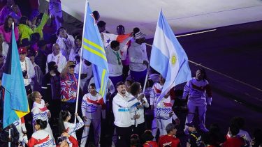 Isabel Di Tella y Facundo Conte fueron los abanderados de Argentina.
