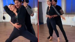 El accidente de Wanda Nara y su bailarín en los ensayos del Bailando italiano