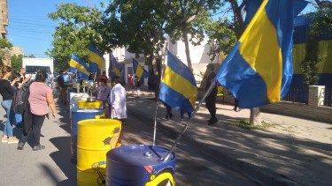 Hinchas de Boca preparan una caravana multitudinaria en Cipolletti. Foto: Gentileza Pedro Rivero. 