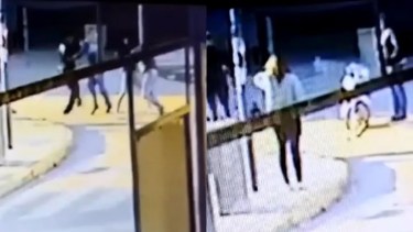 El ataque quedó grabado por cámaras de seguridad. Foto: Gentileza. 