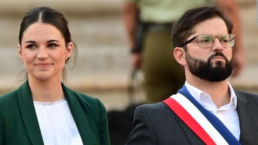 Boric y Karamanos, cuando asumió en la presidencia de Chile. 