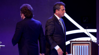 Javier Milei y Sergio Massa tuvieron un cruce en redes en la previa del balotaje. Foto: NA