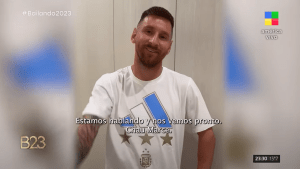 Messi le mandó un saludo a Marcelo Tinelli y el conductor lloró en vivo