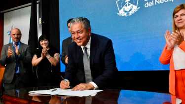 El mandatario estuvo junto a la ministra de Educación, Soledad Martínez, y todo su gabinete. Foto: Matías Subat.