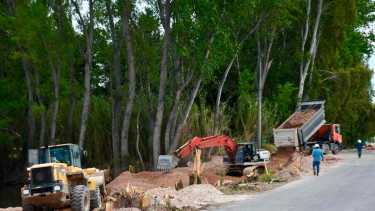 se realizan obra spara un puente y se prometió que se haría una restauración (Matías Subat)