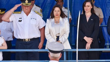 Carreras encabezó su último acto oficial de la gestión. Foto: Mauricio Martín.