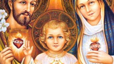 José, Jesús y María integran la Sagrada Familia que dialoga con Dios para resolver sus problemas.-