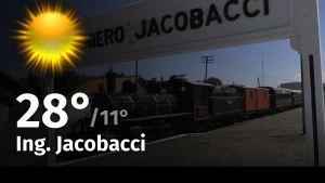 Clima de hoy, domingo 10 de diciembre de 2023, para la ciudad de Ing. Jacobacci