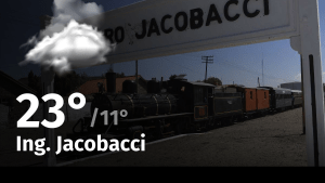 Clima de hoy, jueves 14 de diciembre de 2023, para la ciudad de Ing. Jacobacci