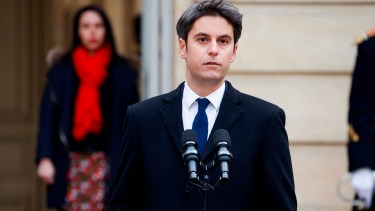 Gabriel Attal durante su designación.