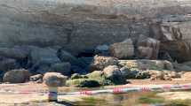 Imagen de Las Grutas: se derrumbó una porción de acantilados de la primera bajada