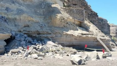Durante estos días se registraron derrumbes en los acantilados de la costa viedmense. 
