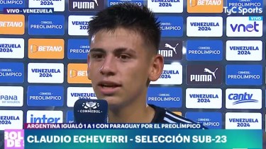 Diablito Echeverri expresó sus sensaciones tras el empate de Argentina con Paraguay en el Preolímpico Sub 23.