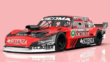 El flamante Ford de Benjamín Ocho, con el que competirá en la temporada del TC Mouras. Gentileza.
