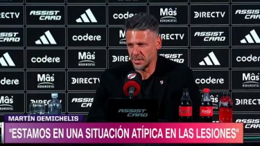 Martín Demichelis analizó el empate con Argentinos Juniors en el Monumental.