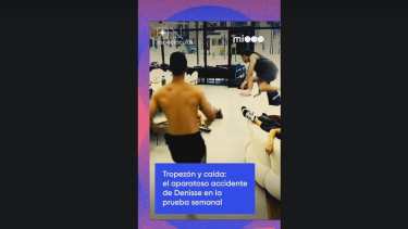 Denisse tuvo un duro golpe durante la prueba semanal en Gran Hermano. Foto: Captura Telefe