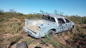 Una pareja murió tras volcar su camioneta en la Ruta 251, cerca de Conesa