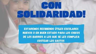 Una organización de Neuquén impulsa una campaña solidaria para que niños y niñas puedan tener útiles para volver a la escuela. 