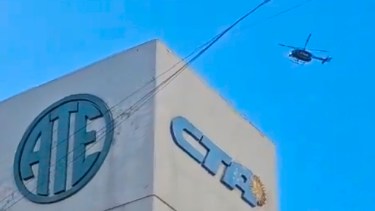 Paro de la CGT: Aguiar divisó un helicóptero de la Federal y denunció "intimidación"