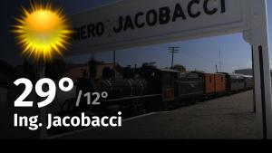 Clima de hoy, viernes 19 de enero de 2024, para la ciudad de Ing. Jacobacci