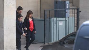Patricia Bullrich, ministra de Seguridad, participó en la audiencia sobre el "protocolo antipiquetes" en los tribunales federales de Retiro. Foto Télam.