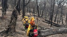 Imagen de Incendio en el parque Nahuel Huapi: más de 30 brigadistas continúan trabajando para extinguir el fuego