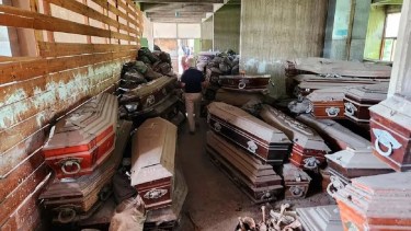 Los restos y ataúdes se encontraban en condiciones irregulares. Foto: Gentileza Infobae.