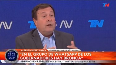 Weretilneck con más criticas contra Milei. Foto: Captura. 