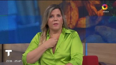 Dominique Metzger se quebró al aire de ElTrece, por un tuit relacionado a Javier Milei.-