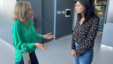 La número dos del FMI se reunió con referentes de distintos sectores. 