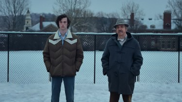 HOLDOVERS_FP_00406_R 
Dominic Sessa stars as Angus Tully and Paul Giamatti as Paul Hunham in director Alexander Payne’s THE HOLDOVERS, a Focus Features release.
Credit: Courtesy of FOCUS FEATURES / © 2023 FOCUS FEATURES LLC