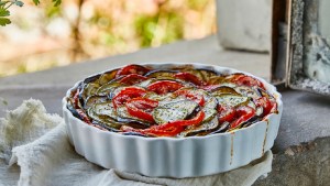 Cómo hacer una tarta ratatouille sin sal agregada