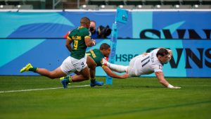 Los Pumas 7s vencieron a Sudáfrica y pasaron a cuartos de final en Los Ángeles