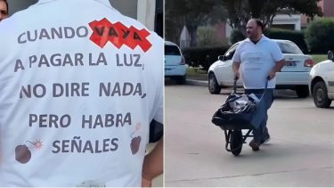 ¡Insólito! Recibió una boleta de luz de $840 mil y llevó la plata en una carretilla, en Córdoba