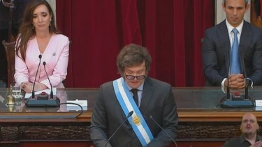 Milei en la apertura de sesiones del Congreso, el 1 de marzo. (Archivo)
