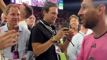 El presidente de River estuvo en la goleada del Inter Miami este sábado. 