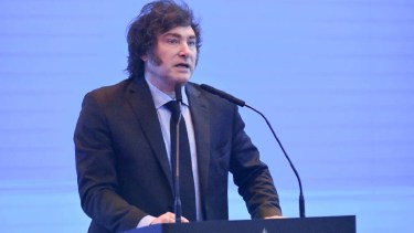El presidente hizo un repaso de su gestión. Foto NA.