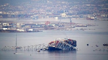 Tragedia en Baltimore este martes. Foto: Gentileza Infobae. 