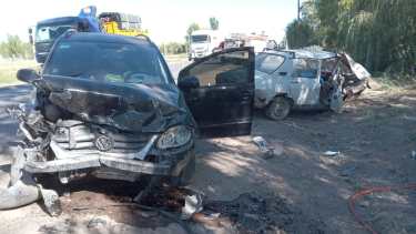 El choque ocurrió cerca de las 10.30 en Guerrico. Foto: Gentileza.