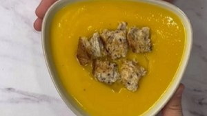 Sopa crema de calabaza súper express